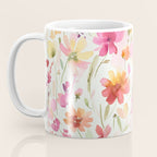 Natural Haze Spring Meadow Cosmos Wildflowers Magenta Red Yellow Coffee Mug Gallery Image 3