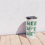Cheers. Cocktails and Drinks in Green And Linen White Travel Mug Gallery Image 4
