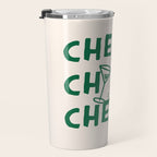 Cheers. Cocktails and Drinks in Green And Linen White Travel Mug Gallery Image 3