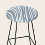 Wavy Stripes XXXVI - Natural Blue  Stool Gallery Image 2