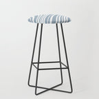 Wavy Stripes XXXVI - Natural Blue  Stool Gallery Image 1