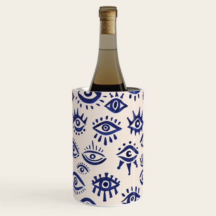 Mystic Eyes â Navy & Cream Wine Chiller Gallery Image 2