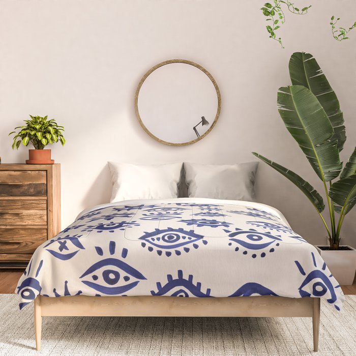 Mystic Eyes â Navy & Cream Comforter Gallery Image 3