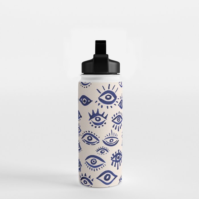 Mystic Eyes â Navy & Cream Water Bottle Gallery Image 2