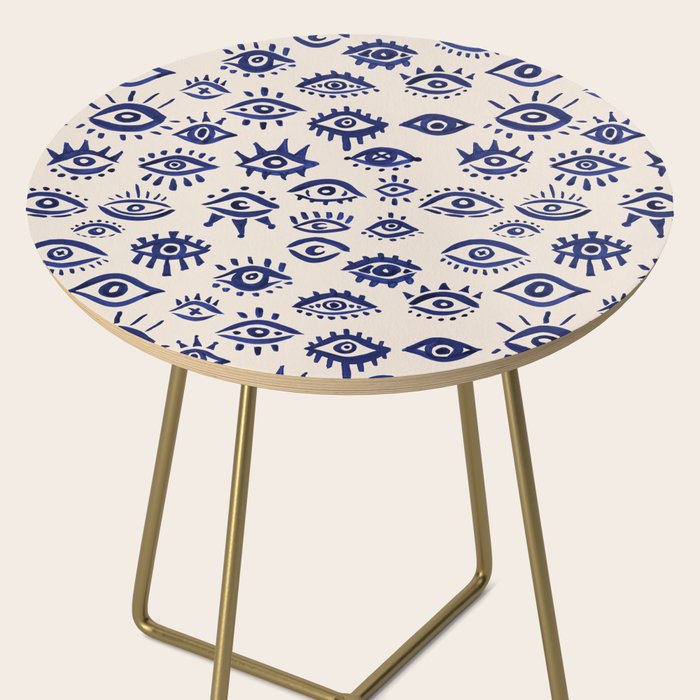 Mystic Eyes â Navy & Cream Side Table Gallery Image 2