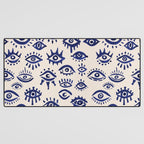 Mystic Eyes â Navy & Cream Desk Mat Gallery Image 3