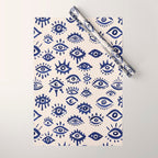 Mystic Eyes â Navy & Cream Wrapping Paper Gallery Image 1