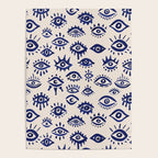 Mystic Eyes â Navy & Cream Poster Gallery Image 4