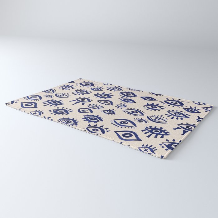 Mystic Eyes â Navy & Cream Rug Gallery Image 3