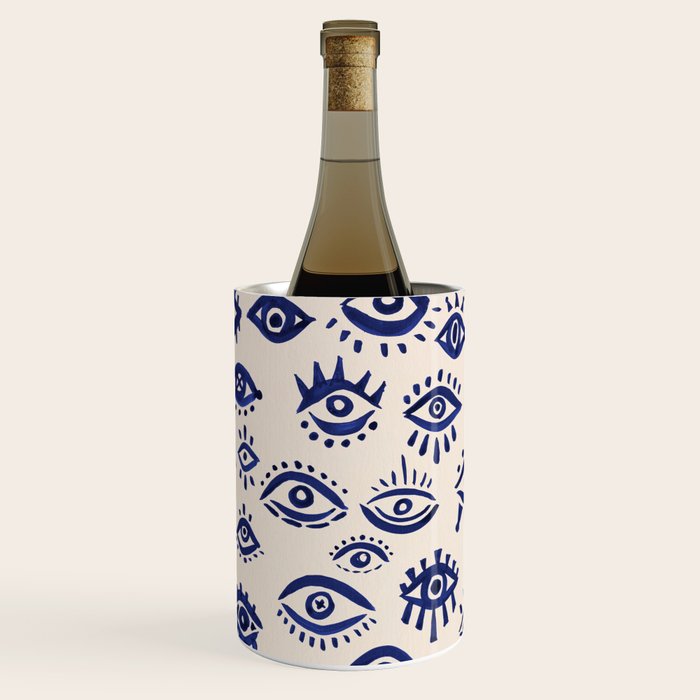 Mystic Eyes â Navy & Cream Wine Chiller Gallery Image 3