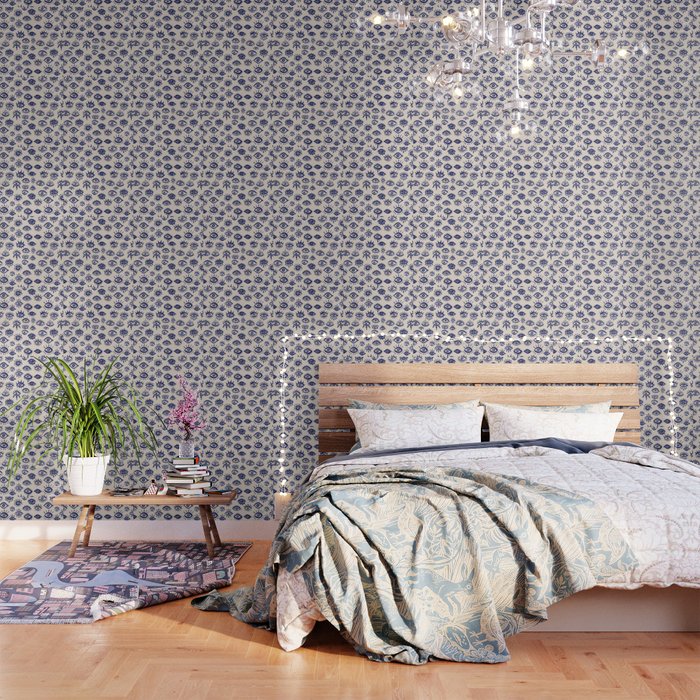 Mystic Eyes â Navy & Cream Wallpaper Gallery Image 3