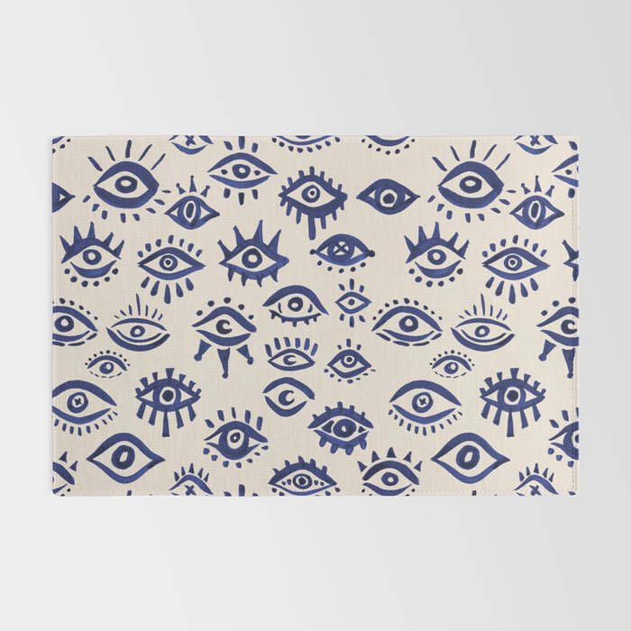 Mystic Eyes â Navy & Cream Rug Gallery Image 2