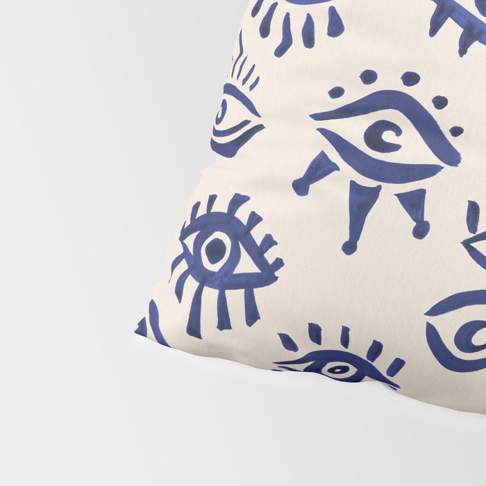 Mystic Eyes â Navy & Cream Pillow Sham Gallery Image 4