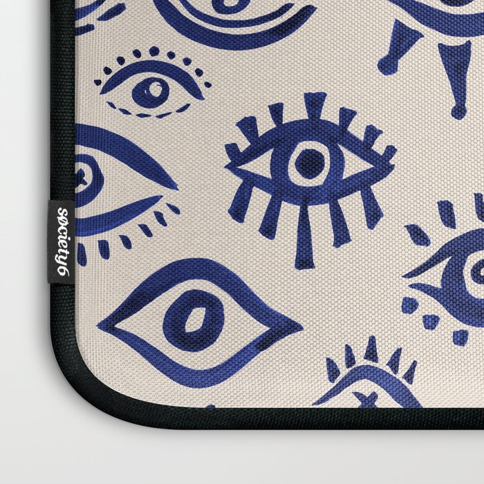 Mystic Eyes â Navy & Cream Laptop Sleeve Gallery Image 3