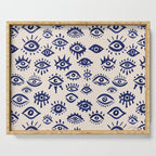 Mystic Eyes â Navy & Cream Serving Tray Gallery Image 1