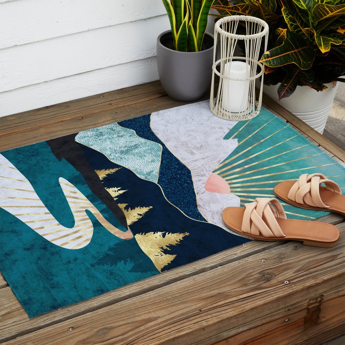 Winter River Outdoor Rug Gallery Image 2