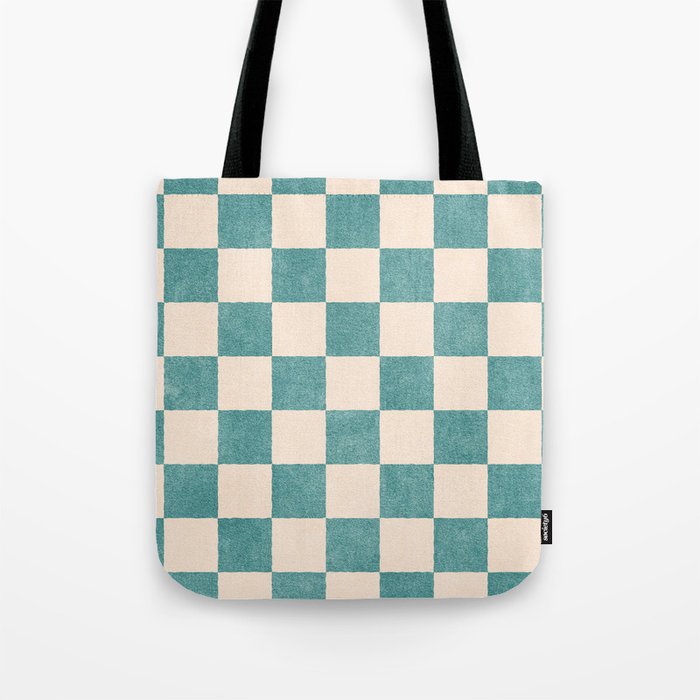 CHECKER - 001 - Opal Tote Bag Gallery Image 1