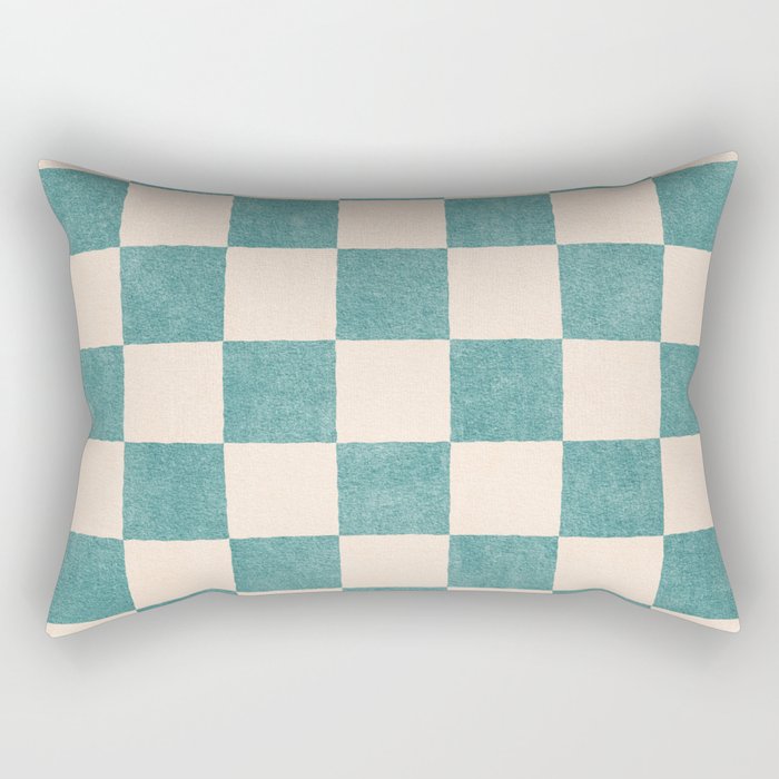 CHECKER - 001 - Opal Rectangular Pillow Gallery Image 1
