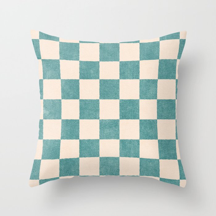 CHECKER - 001 - Opal Throw Pillow Gallery Image 6