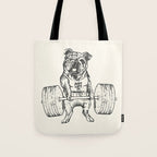 English Bulldog Lift Tote Bag Gallery Image 1