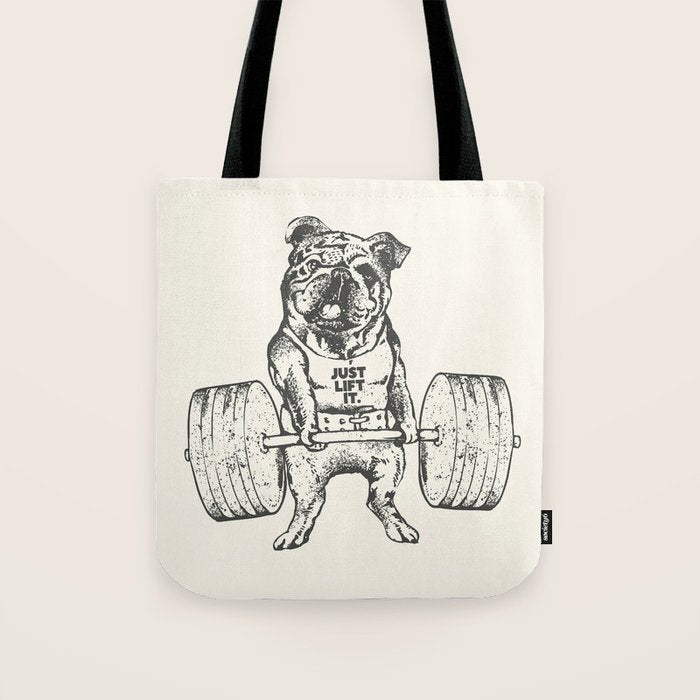 English Bulldog Lift Tote Bag Gallery Image 1