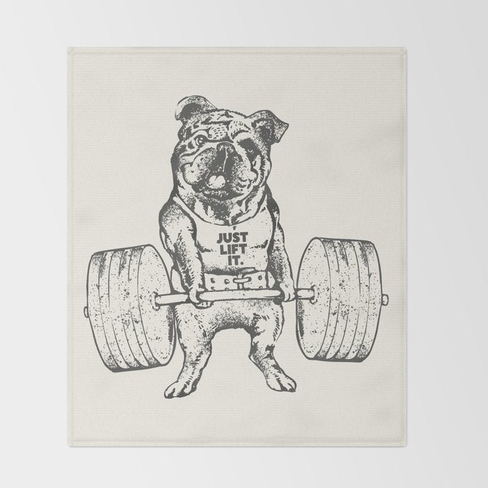 English Bulldog Lift Throw Blanket Gallery Image 2