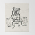 English Bulldog Lift Throw Blanket Gallery Image 2