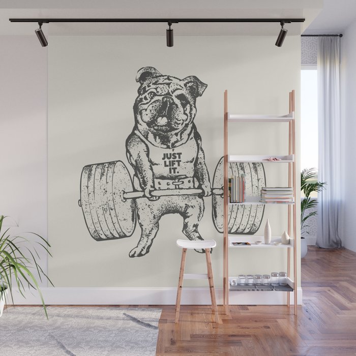 English Bulldog Lift Wall Mural Gallery Image 1