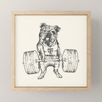 English Bulldog Lift Mini Art Print Gallery Image 1