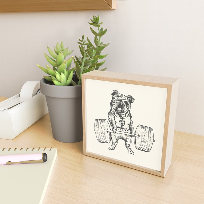 English Bulldog Lift Mini Art Print Gallery Image 2