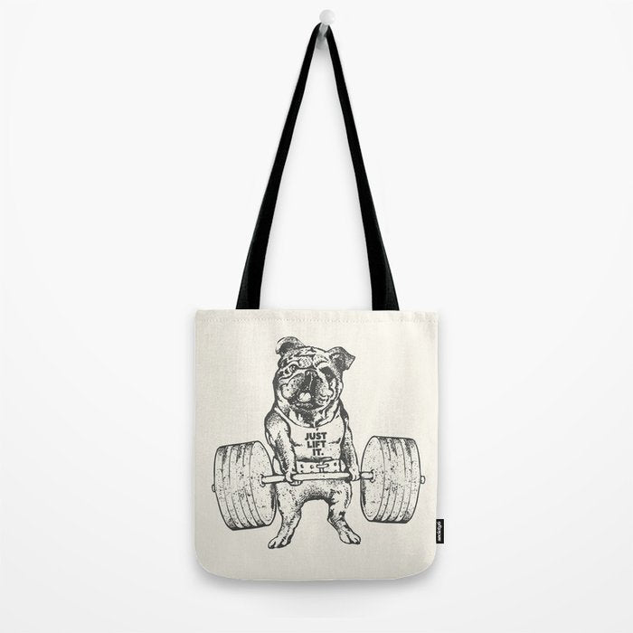 English Bulldog Lift Tote Bag Gallery Image 2