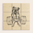 English Bulldog Lift Wood Wall Art Gallery Image 1