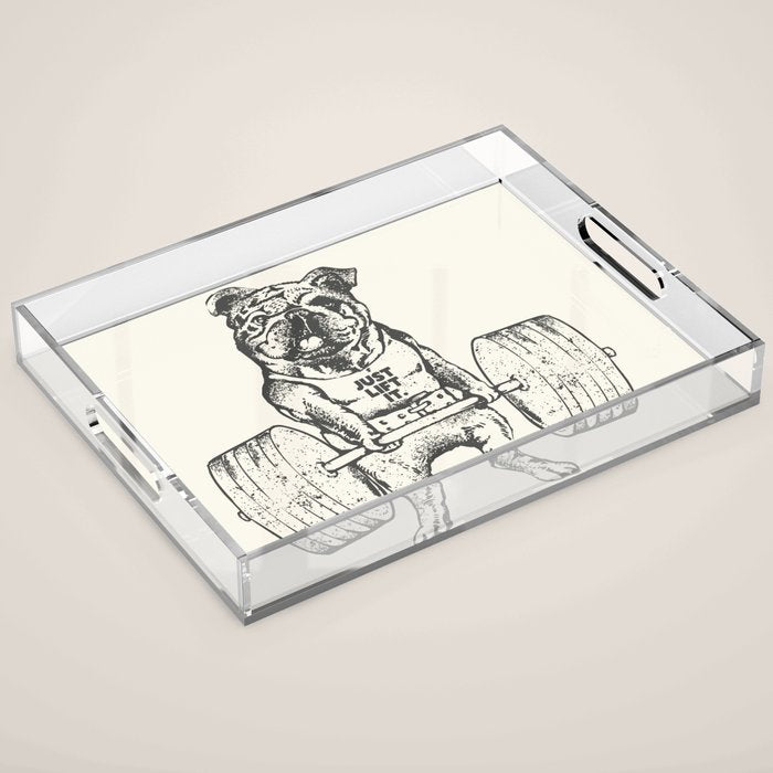 English Bulldog Lift Acrylic Tray Gallery Image 1