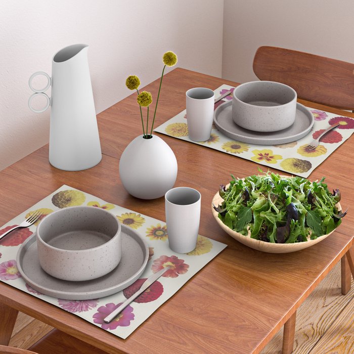 Floral Palette / Beige Background Placemat Gallery Image 2