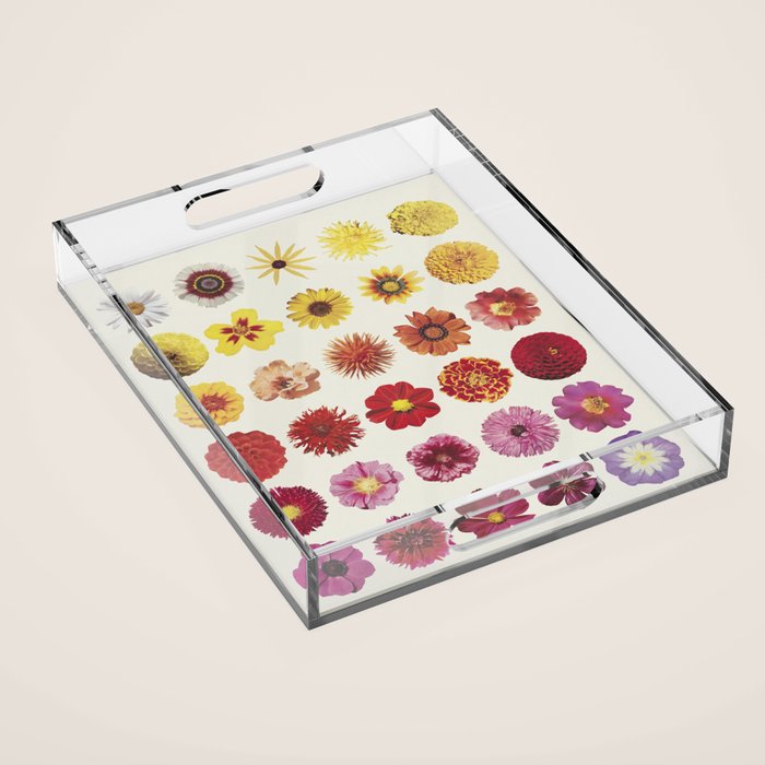 Floral Palette / Beige Background Acrylic Tray Gallery Image 1