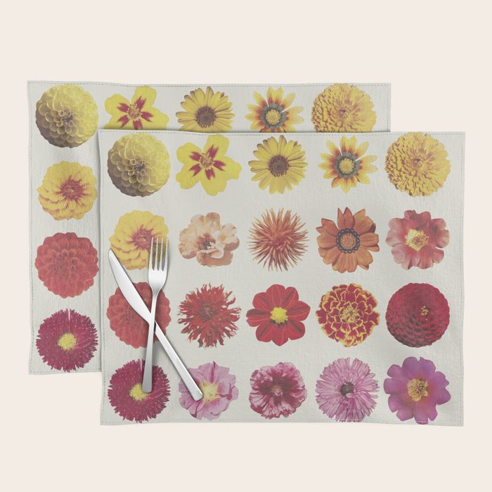 Floral Palette / Beige Background Placemat Gallery Image 1