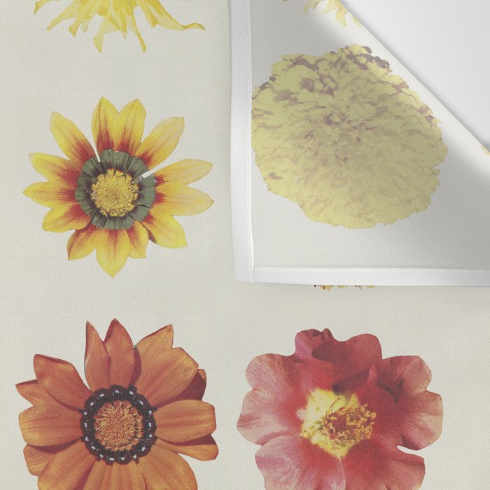 Floral Palette / Beige Background Wall Tapestry Gallery Image 3