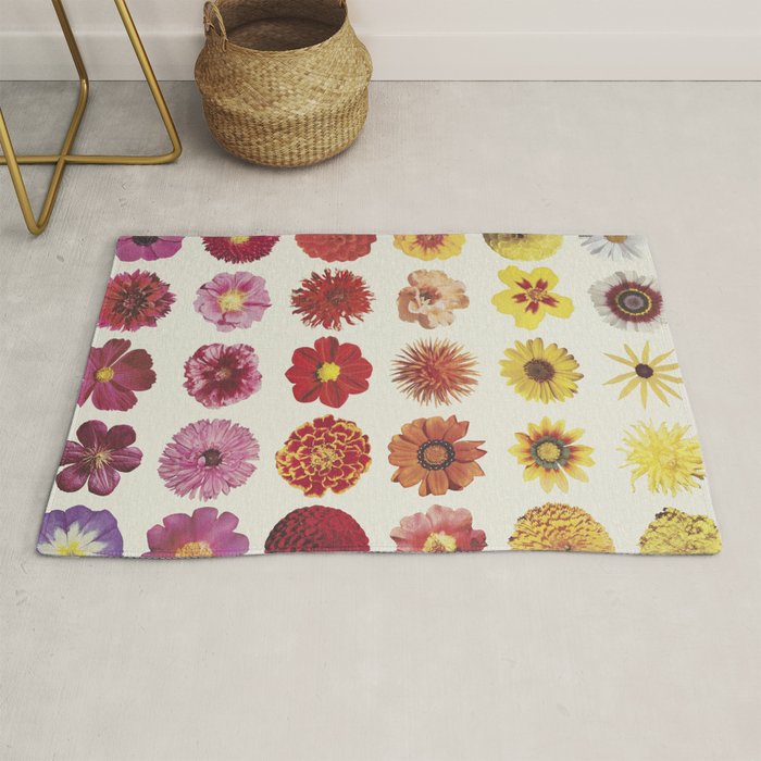 Floral Palette / Beige Background Rug Gallery Image 1