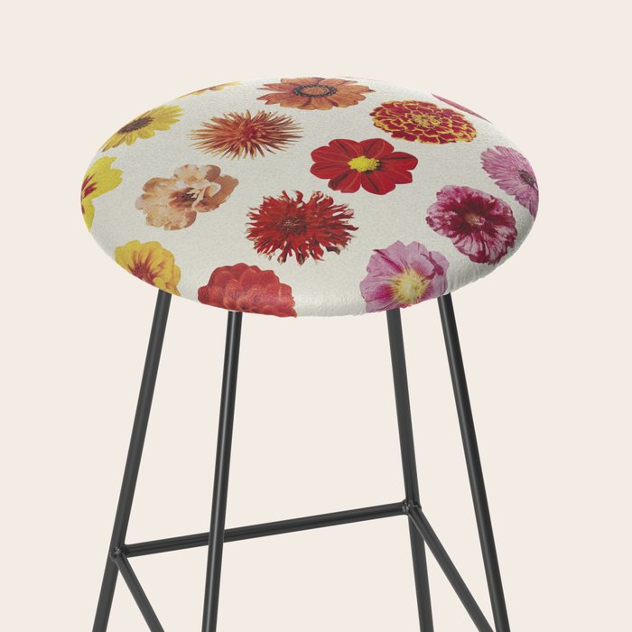Floral Palette / Beige Background Stool Gallery Image 2