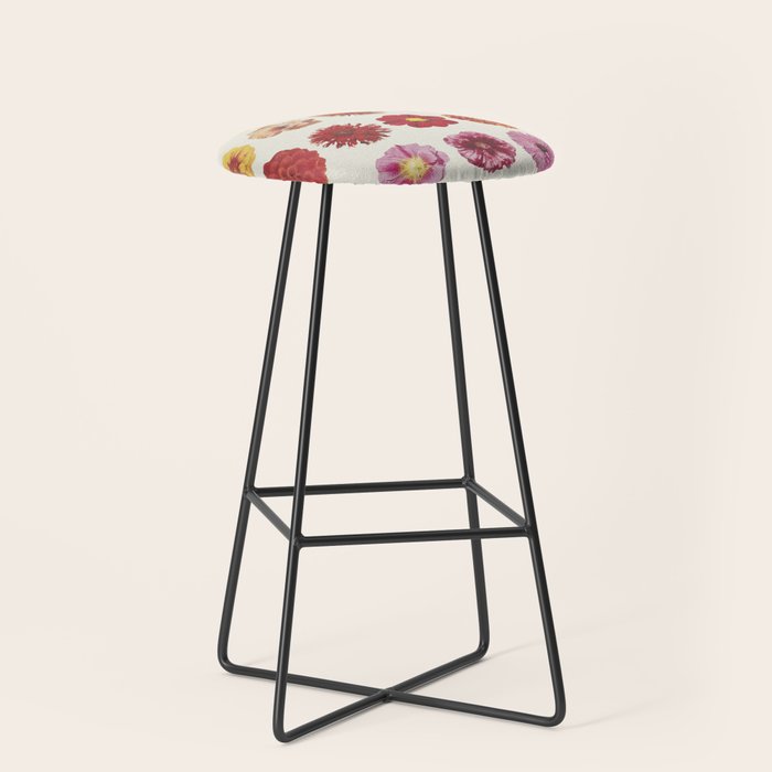Floral Palette / Beige Background Stool Gallery Image 1
