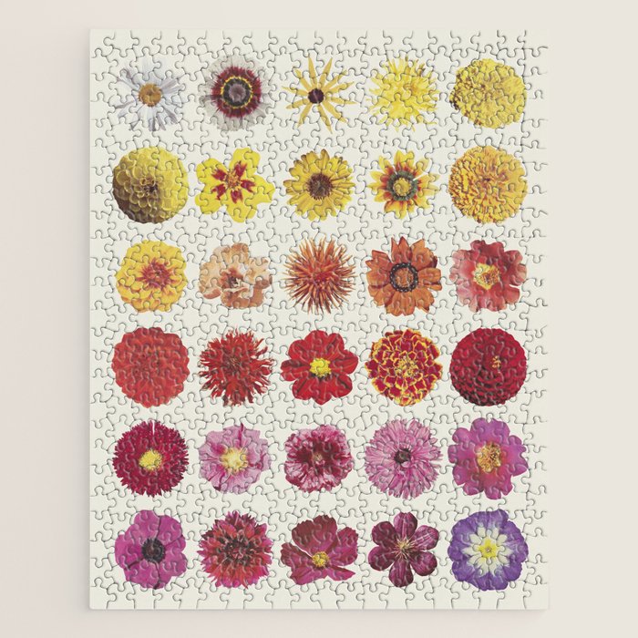 Floral Palette / Beige Background Jigsaw Puzzle Gallery Image 1