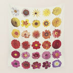 Floral Palette / Beige Background Wall Tapestry Gallery Image 4