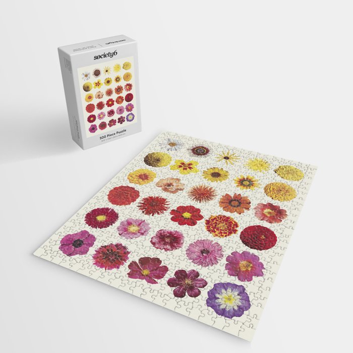 Floral Palette / Beige Background Jigsaw Puzzle Gallery Image 2
