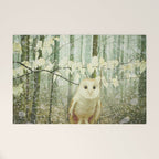 Barn Owl in Snowy Winter Woodland Welcome Mat Gallery Image 1