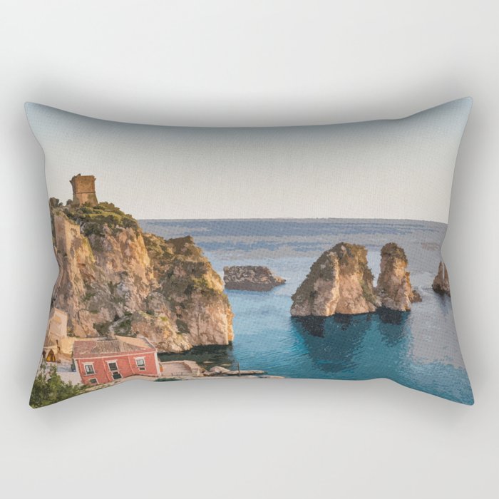 Visit Sicily Rectangular Pillow Gallery Image 2