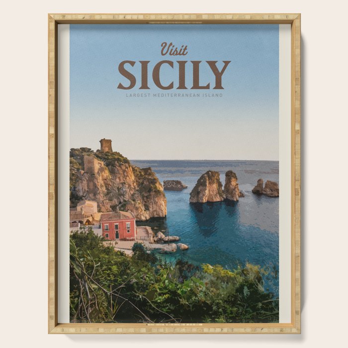 Visit Sicily Serving Tray Gallery Image 1