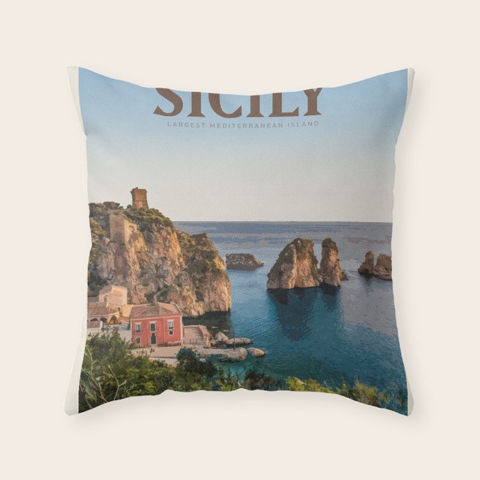 Visit Sicily Throw Pillow Gallery Image 6