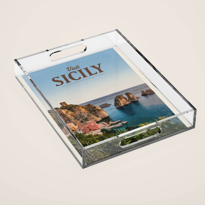 Visit Sicily Acrylic Tray Gallery Image 1