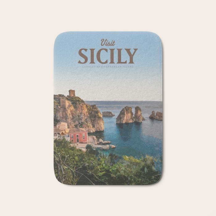 Visit Sicily Bath Mat Gallery Image 1