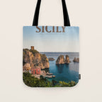 Visit Sicily Tote Bag Gallery Image 1